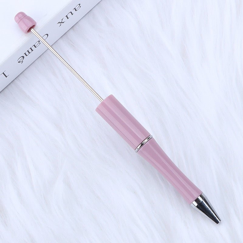 153F. Beadable DIY pink and purple gliter pen - Romo bead